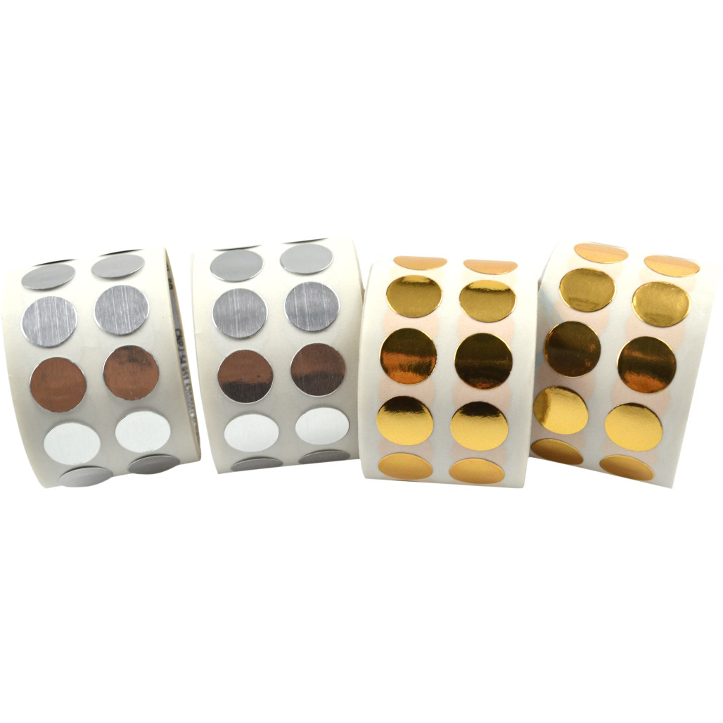 Etiqueta Adesiva Ouro ou Prata Metalizada 10 mm