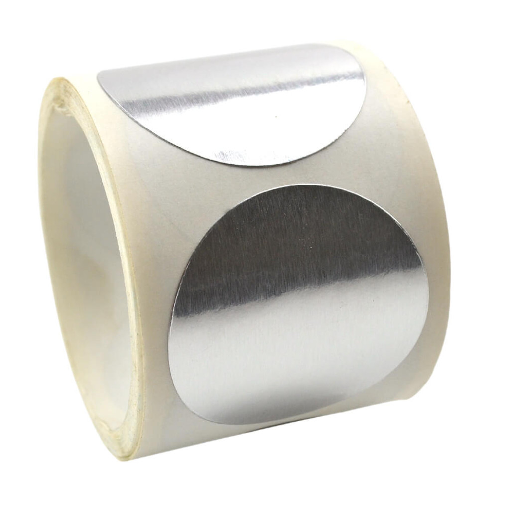 Etiqueta Adesiva Ouro ou Prata Metalizada 25 mm - 3