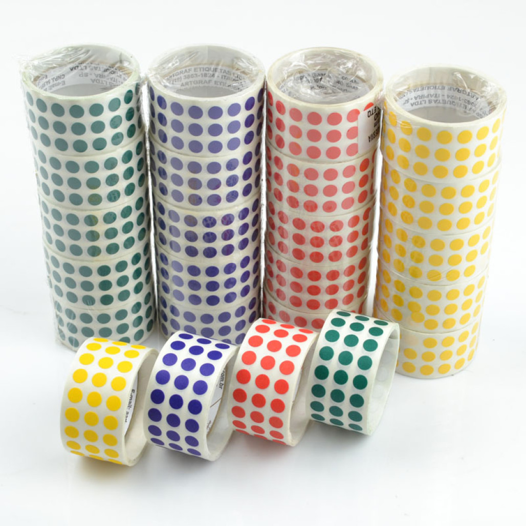 Etiqueta Bolinha Colorida 6 mm, 16 cores diferentes - 3