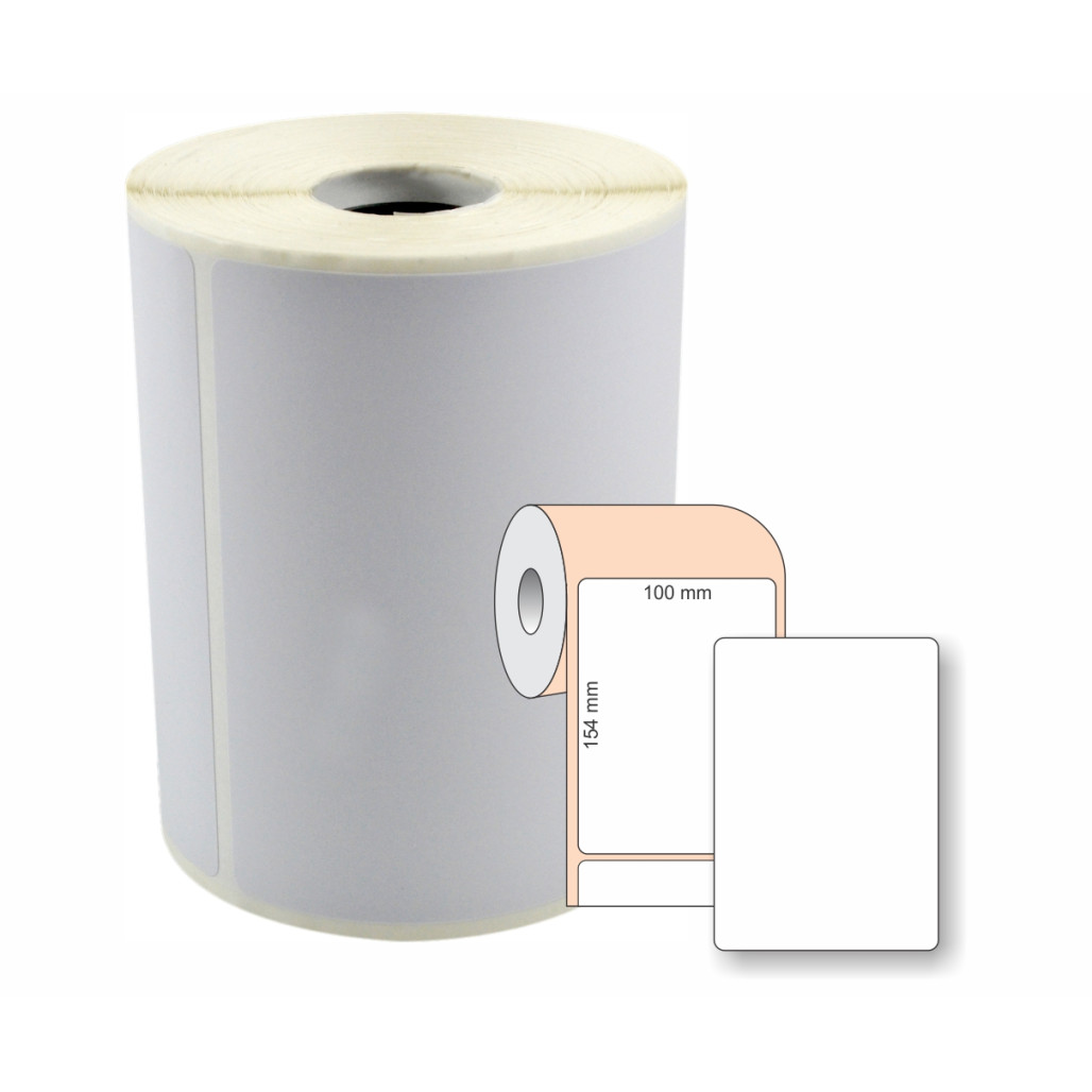 Etiqueta Adesiva BOPP Branco, 100 x 154 mm x 1 coluna, MERCADO LIVRE, para Impressoras Térmicas