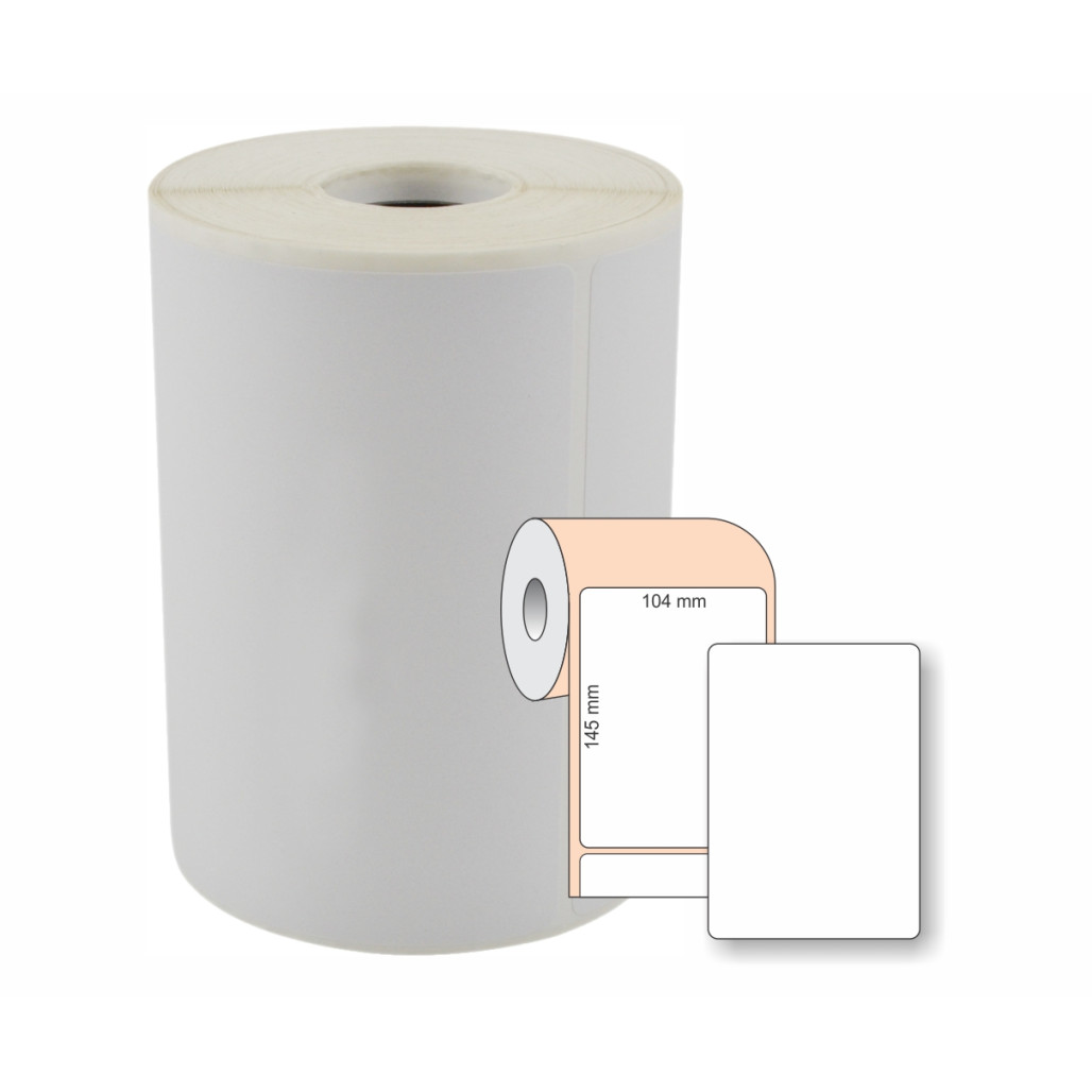 Etiqueta Adesiva BOPP Branco, 104 x 145 mm x 1 coluna, SIGEP WEB CORREIOS, para Impressoras Térmicas