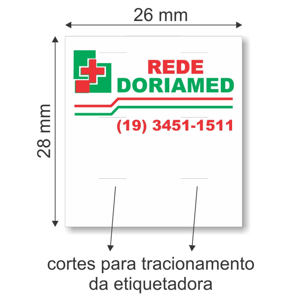 Etiqueta Adesiva, MX 2628, 26 x 28 mm para Etiquetadoras, com Opções Personalizadas - 3