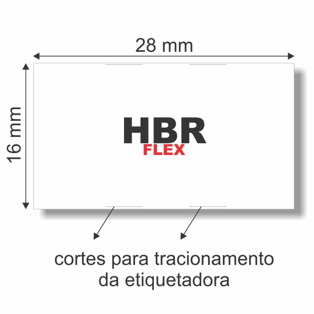 Etiqueta Adesiva, MX 2816, 28 x 16 mm para Etiquetadoras, com Opções Personalizadas - 3