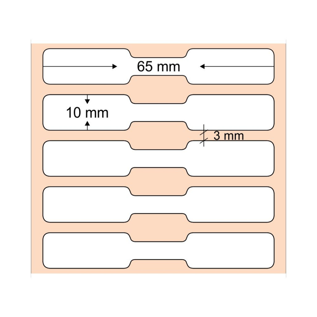 Etiqueta 10 x 65 mm, em Filme BOPP ADESIVO, para Joias, com Opções Personalizadas - 3