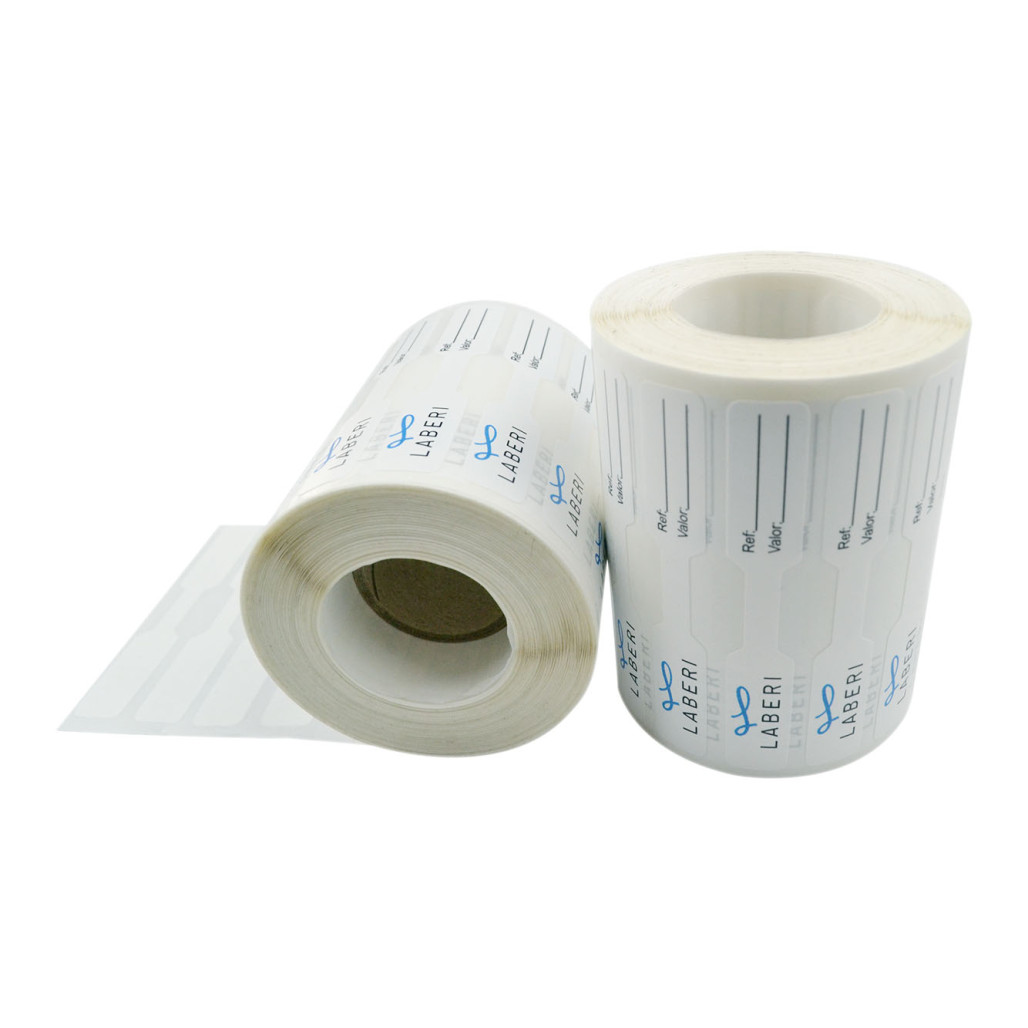 Etiqueta 10 x 65 mm, em Filme BOPP ADESIVO, para Joias, com Opções Personalizadas