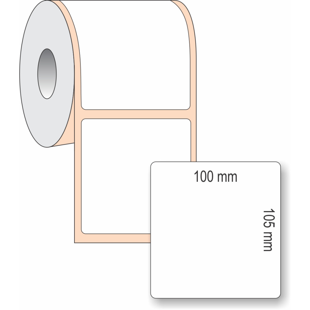 Etiqueta Adesiva BOPP Branco, 100 x 105 mm x 1 coluna, para Impressoras Térmicas