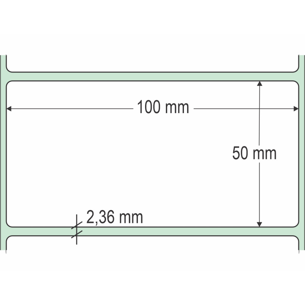 Etiqueta Adesiva Couchê, 100 x 50 mm x 1 coluna, para Impressoras Térmicas - 3