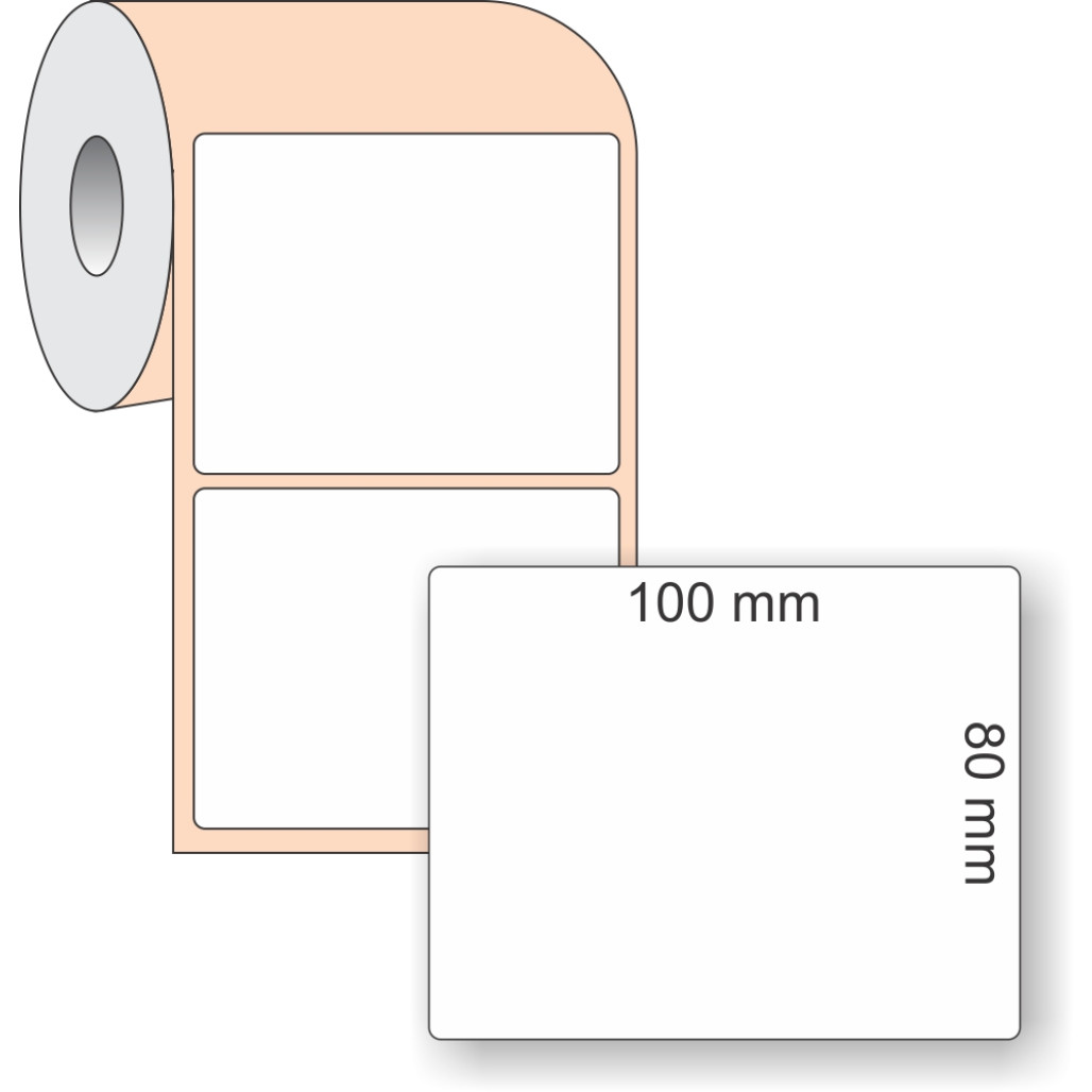 Etiqueta Adesiva BOPP Branco, 100 x 80 mm x 1 coluna, para Impressoras Térmicas - 2