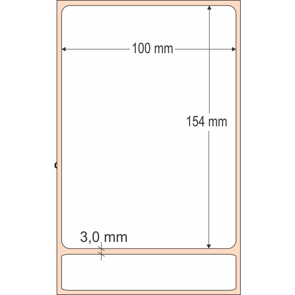 Etiqueta Adesiva BOPP Branco, 100 x 154 mm x 1 coluna, MERCADO LIVRE, para Impressoras Térmicas - 5