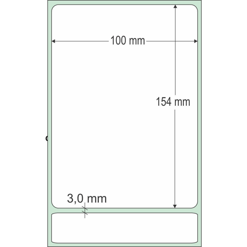 Etiqueta Adesiva Couchê, 100 x 154 mm x 1 coluna, MERCADO LIVRE, para Impressoras Térmicas - 5