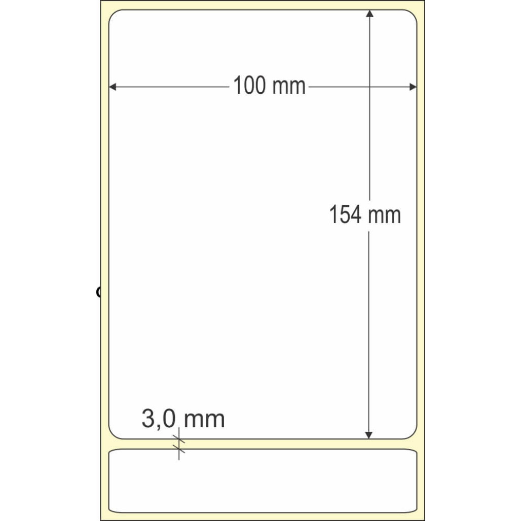 Etiqueta Adesiva em Papel Térmico, 100 x 154 mm x 1 coluna, MERCADO LIVRE, para Impressoras Térmicas Diretas - 5