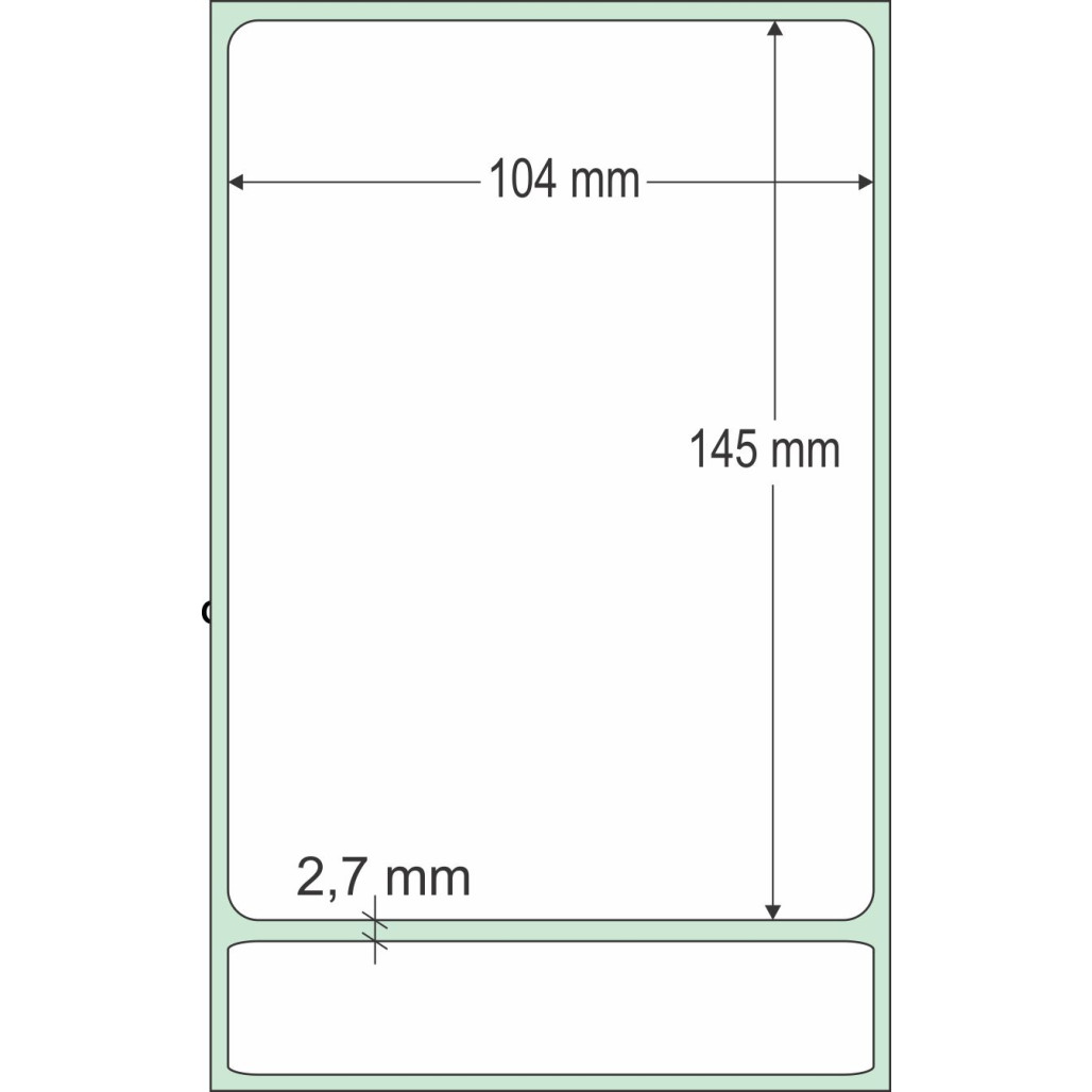 Etiqueta Adesiva Couchê, 104 x 145 mm x 1 coluna, SIGEP WEB CORREIOS,  para Impressoras Térmicas - 3