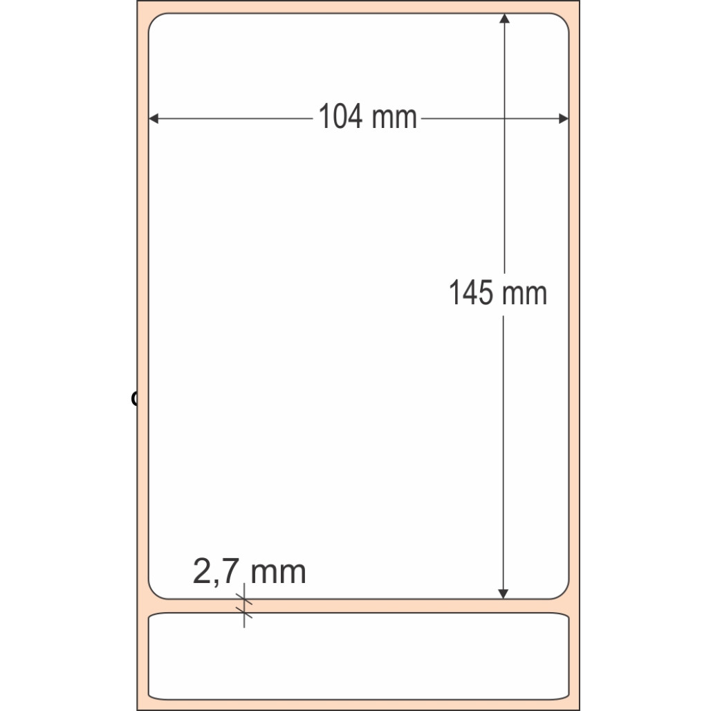 Etiqueta Adesiva BOPP Branco, 104 x 145 mm x 1 coluna, SIGEP WEB CORREIOS, para Impressoras Térmicas - 4