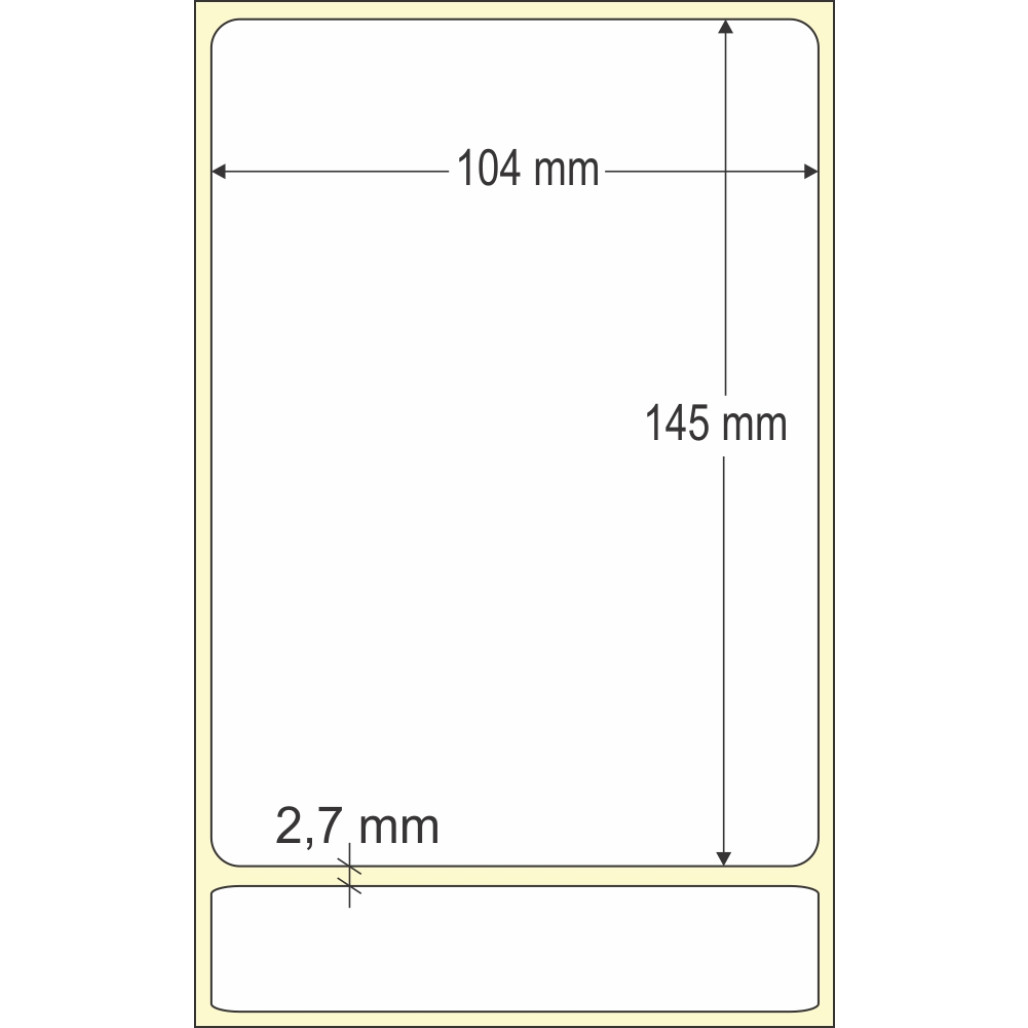 Etiqueta Adesiva em Papel Térmico, 104 x 145 mm x 1 coluna, SIGEP WEB CORREIOS, para Impressoras Térmicas Diretas - 4
