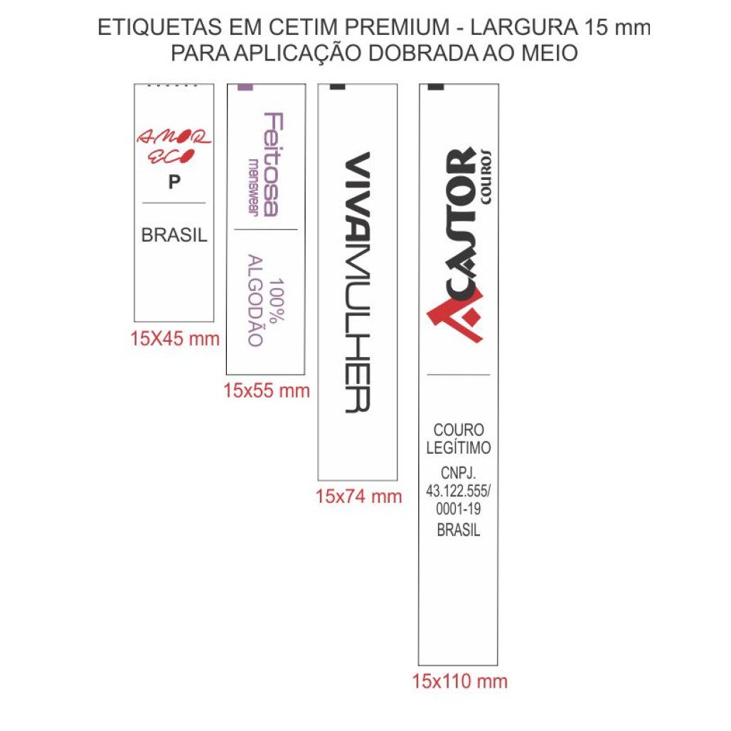 Etiquetas de Cetim, 15 mm de Largura, com Opções Personalizadas - 3