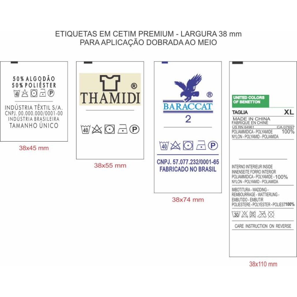 Etiquetas de Cetim, 38 mm de Largura, com Opções Personalizadas - 3