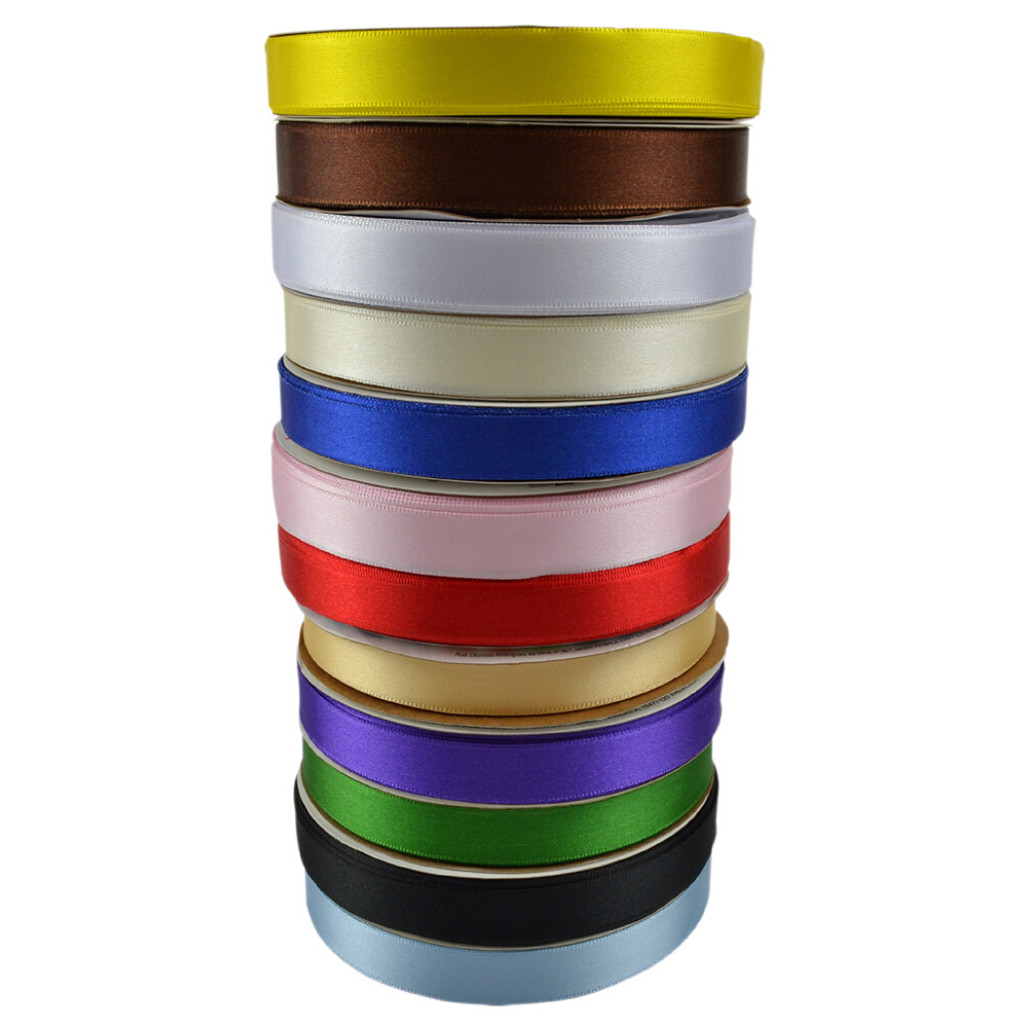 Fitas de Cetim Coloridas, 15 mm de largura, sem Impressão - 2