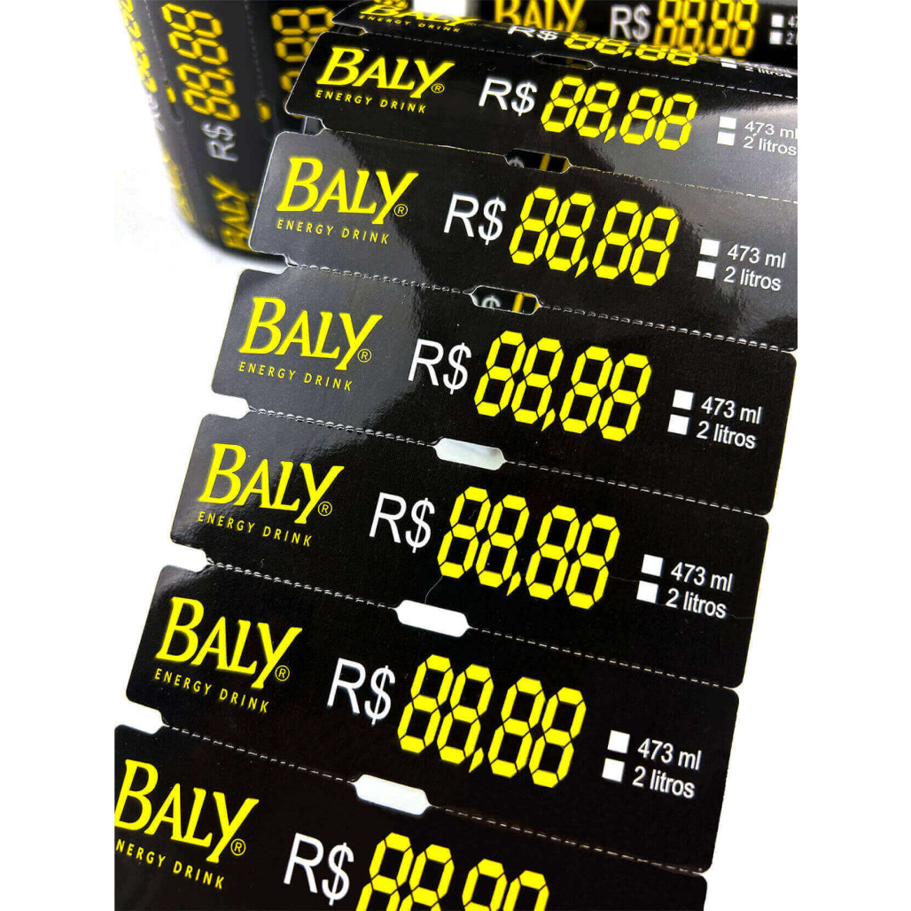 Etiqueta de Gôndola, 110 x 30 mm, Papel Couchê NÃO ADESIVO 150g, Com Opções Personalizadas - 1