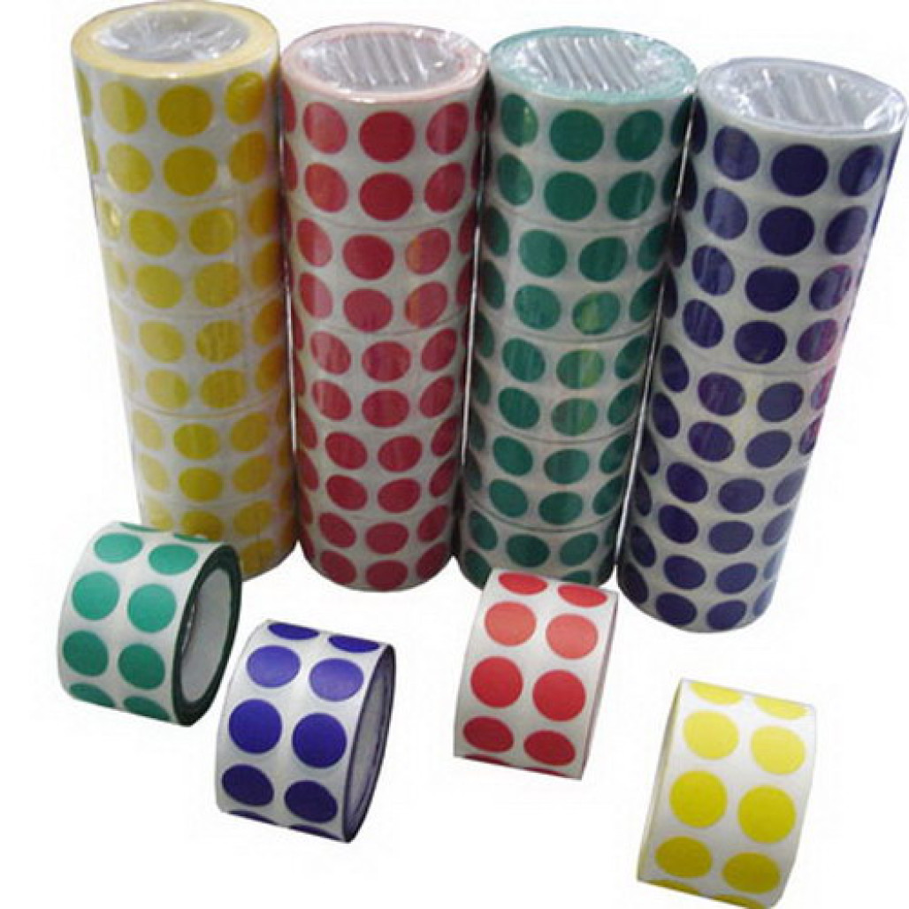 Etiqueta Bolinha Colorida 15 mm, 16 cores diferentes