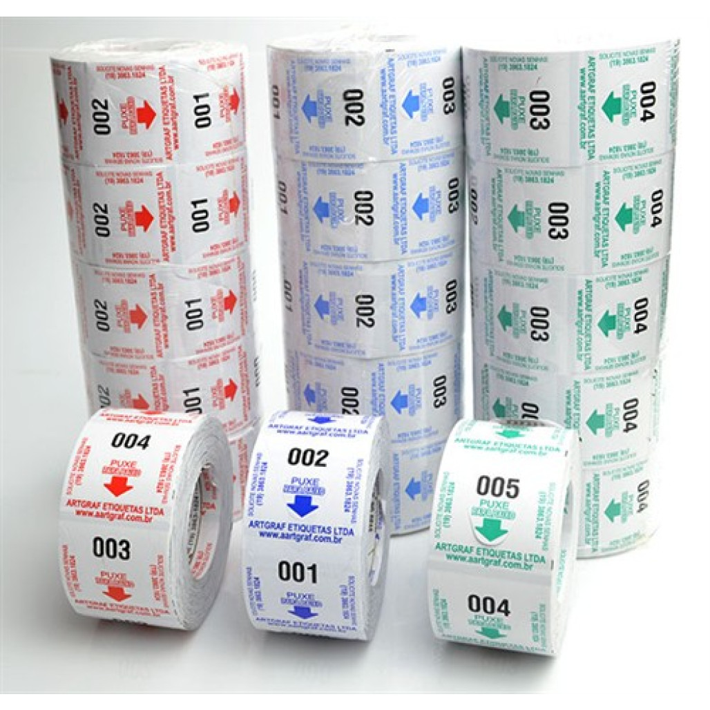 Senhas Numeradas, 3 dígitos, papel 70 g - 2