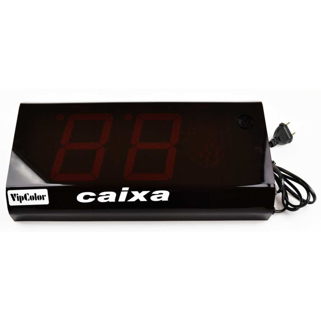 Orientador de Fila Única FU W19, 2 dígitos, com controle remoto sem fio - 1