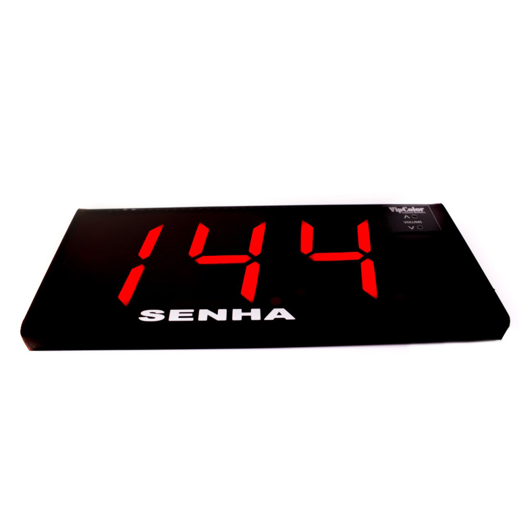 Orientador de Fila SC W2 com controle remoto sem fio, senha sequencial