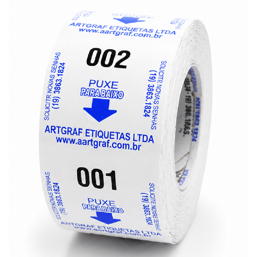 Senhas Numeradas, 3 dígitos, papel 70 g - 3