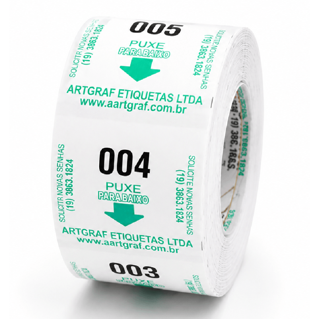 Senhas Numeradas, 3 dígitos, papel 70 g - 5