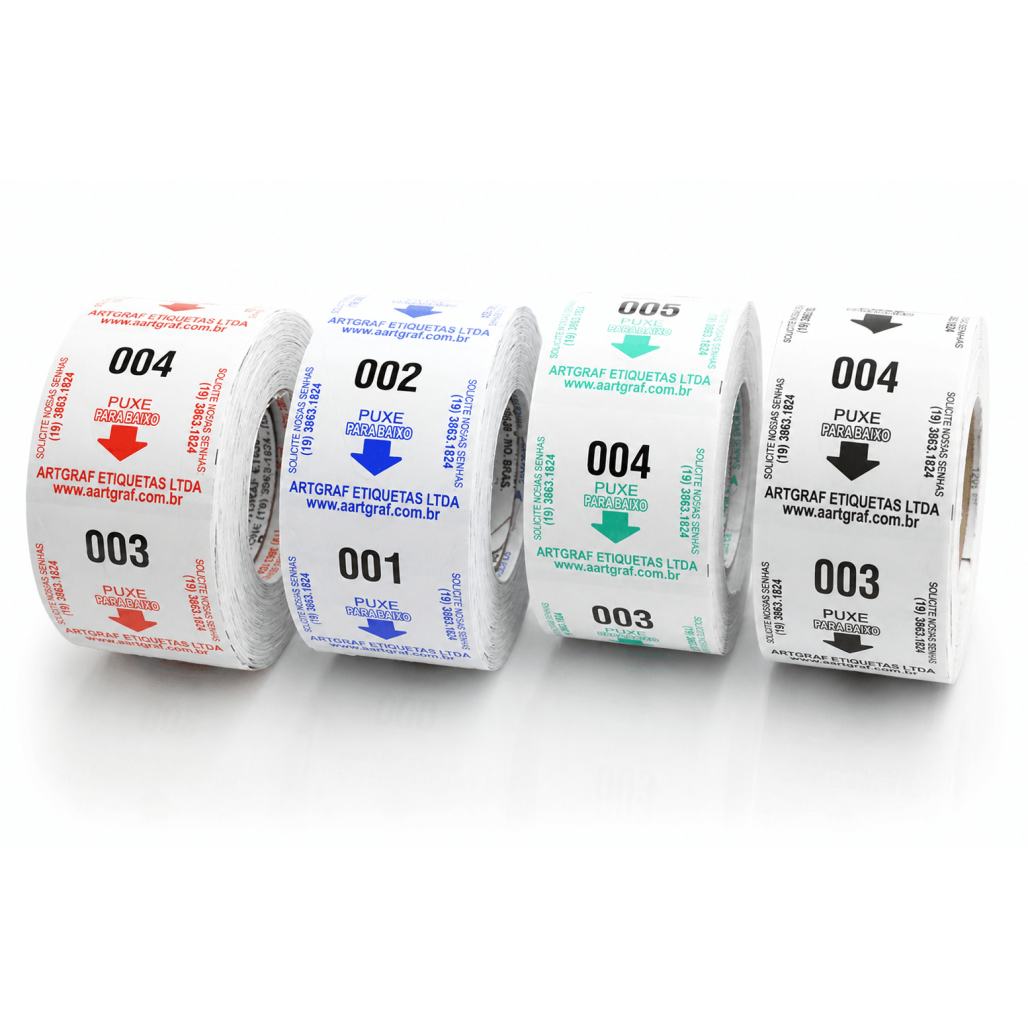 Senhas Numeradas, 3 dígitos, papel 70 g - 2