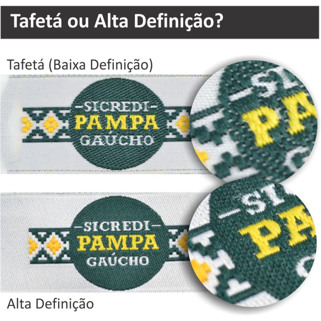 Etiqueta Bordada, 20 ou 22 mm de largura, Diversos Acabamentos, com Opções Personalizadas - 5