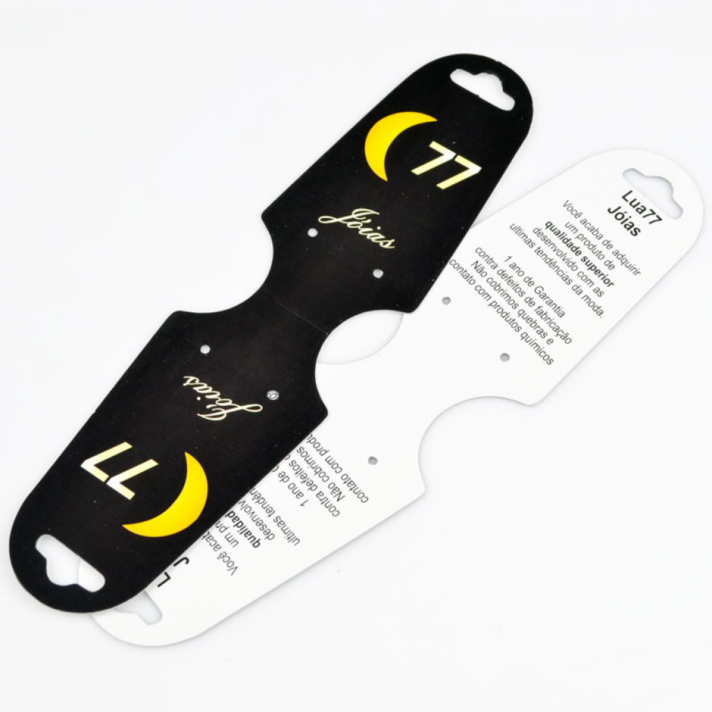Tag ou Cartela Gravatinha Bijú, Tamanho 47 x 178 mm, Papel Couchê 300 g, Diversos Formatos, com Opções Personalizadas - 3