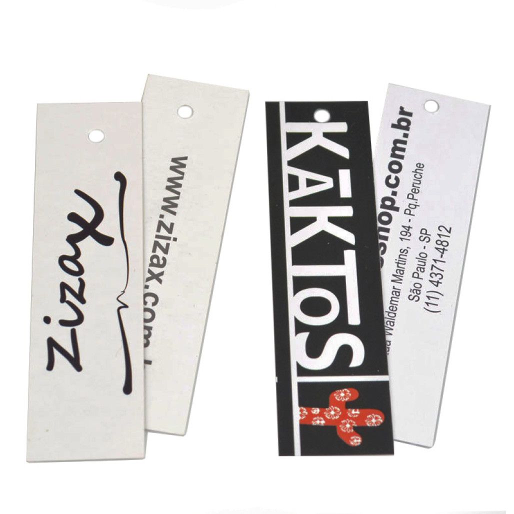 Tag Palito, Tamanho 22x87 mm, Papel Couchê 300 g, Diversos Formatos, com Opções Personalizadas - 4
