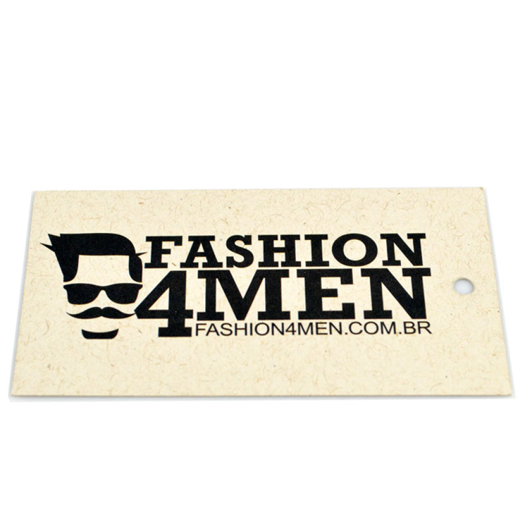Tag Ecológico Média ou Cartela Bijú, Tamanho 47 x 87 mm, Papel Reciclável 250 g, Diversos Formatos, com Opções Personalizadas - 3