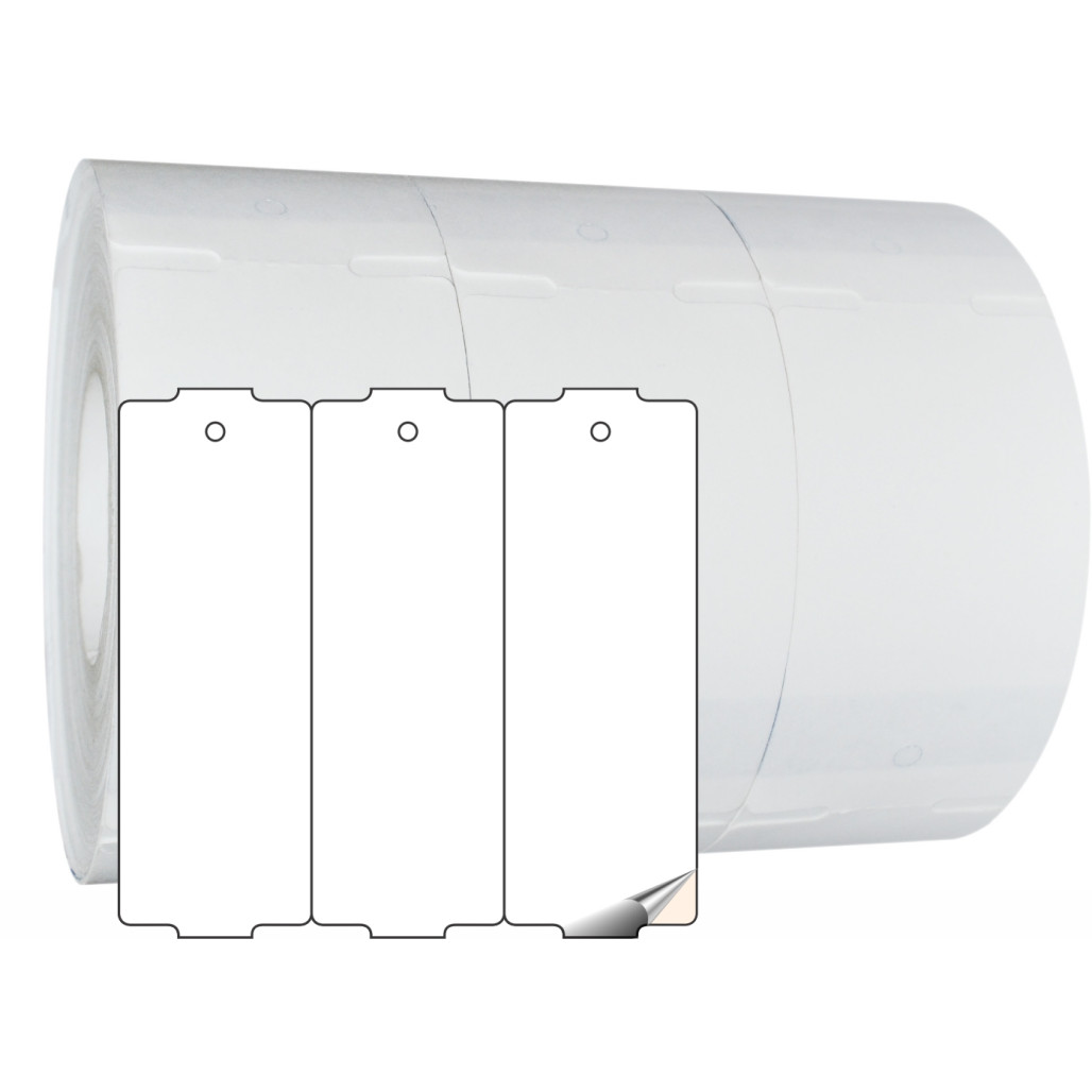 Tag 91 x 32 mm em Papel Couchê ADESIVO para Impressoras Térmicas