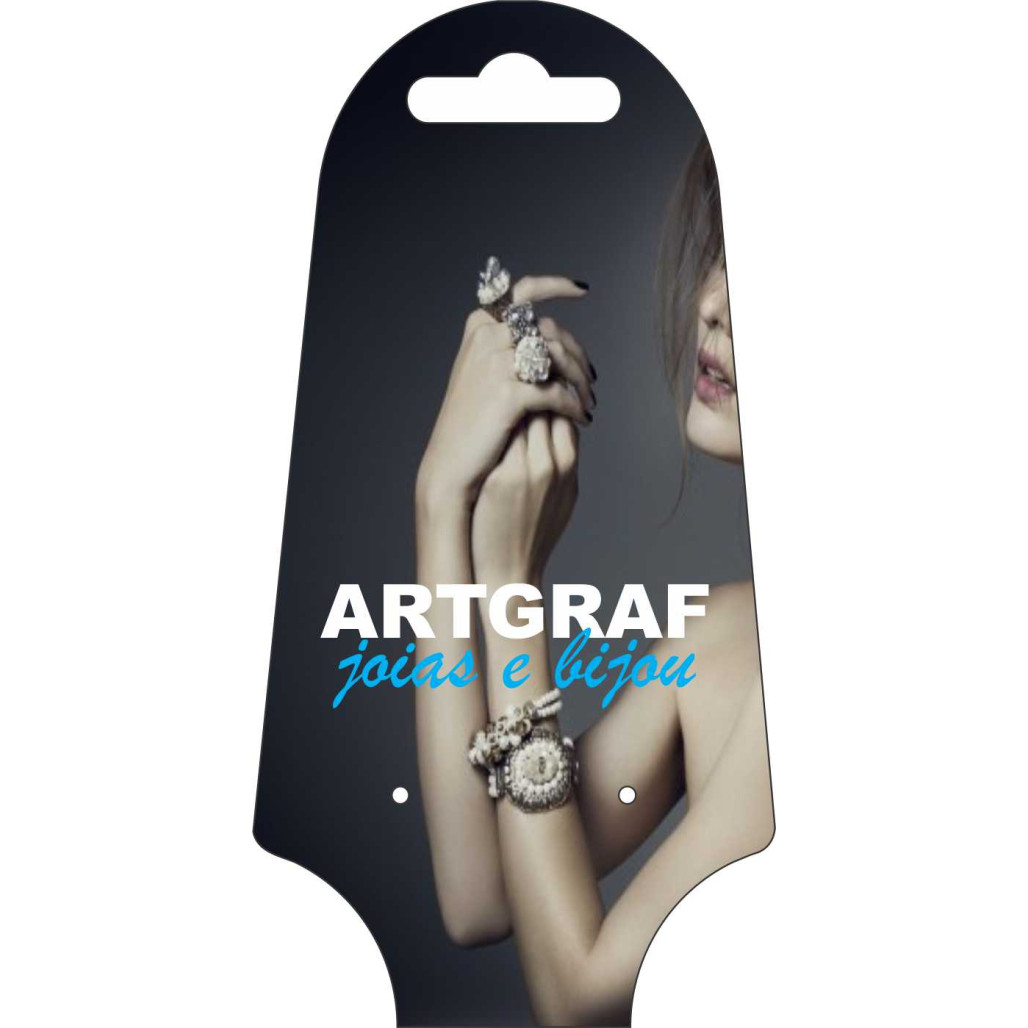 Tag ou Cartela Gravatinha Bijú, Tamanho 47 x 178 mm, Papel Couchê 300 g, Diversos Formatos, com Opções Personalizadas - 5