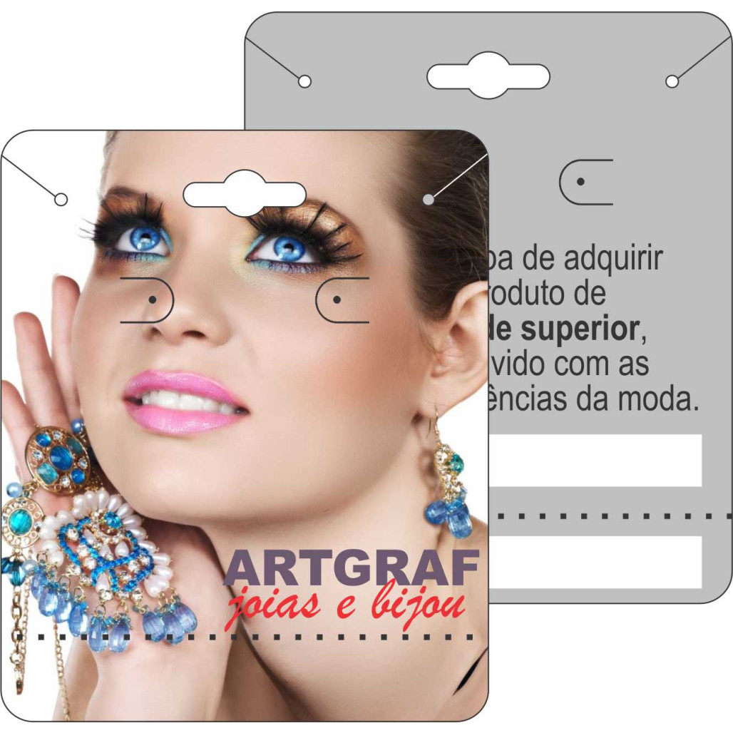Tag Max ou Cartela Bijú, Tamanho 87 x 99 mm, Papel Couchê 300 g, Diversos Formatos, com Opções Personalizadas - 2