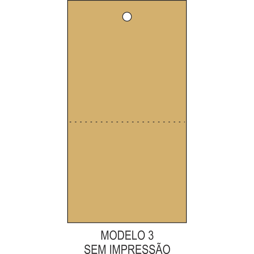 Tag 75 x 38 mm Papel Kraft 160 g - 1
