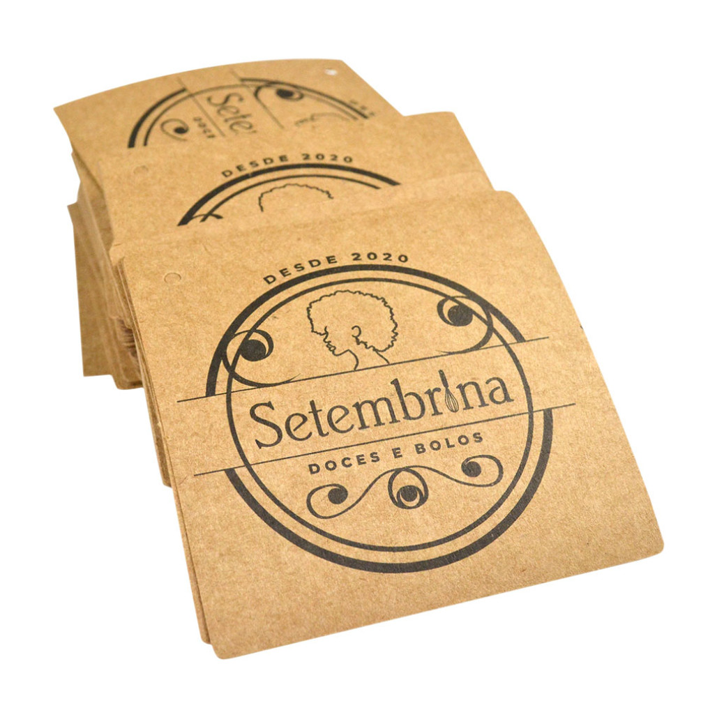Tag Kraft 160 g, Diversos Tamanhos, com Opções Personalizadas - 4