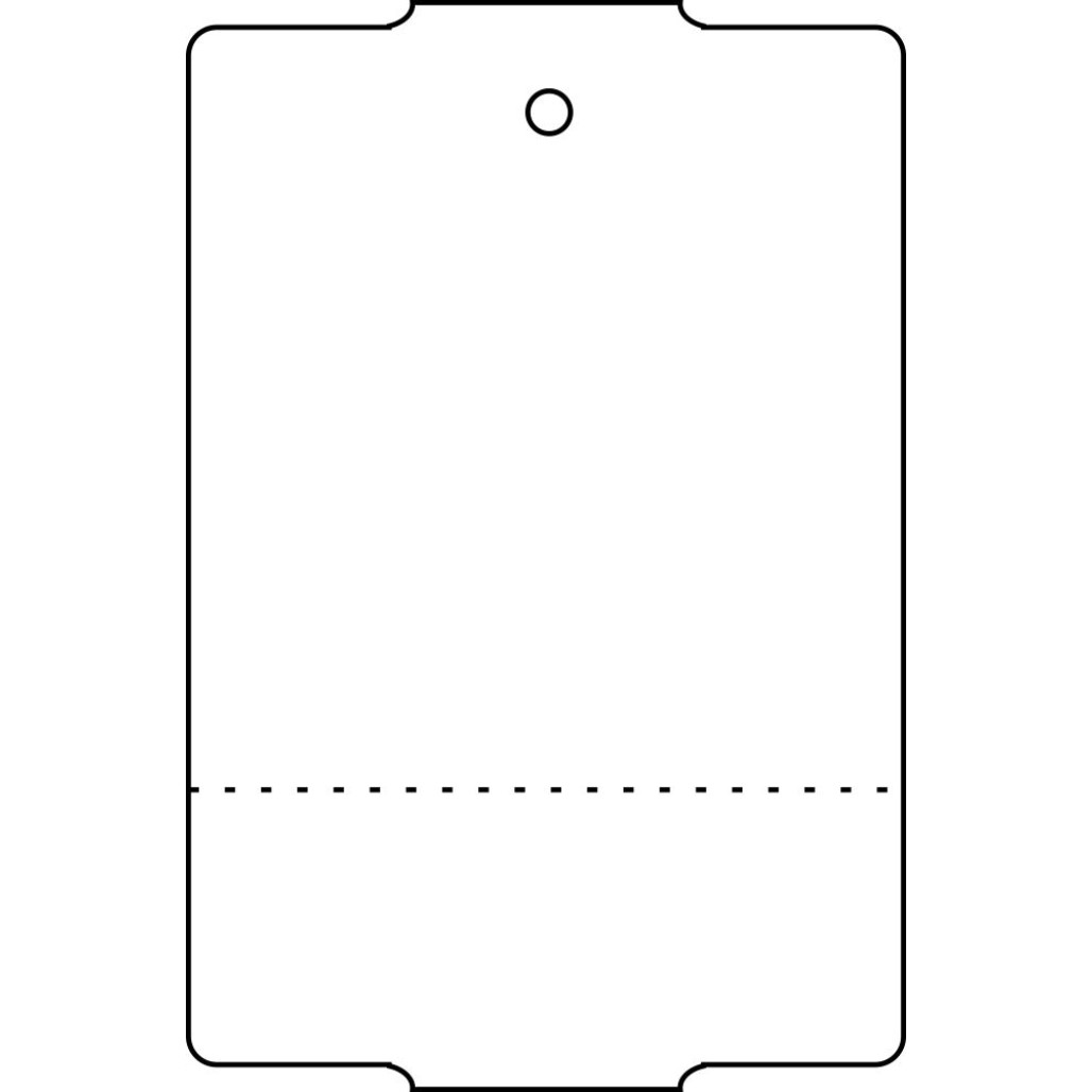 Tag 75 x 50 mm em Papel Couchê NÃO ADESIVO para Impressoras Térmicas - 2