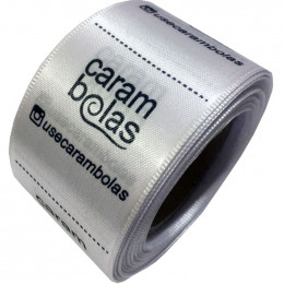 Etiqueta em Cetim Premium Branco, Largura 38 mm, com Opções Personalizadas