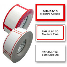 Etiqueta Adesiva Tarjada 25 x 48 mm (Nº 5, 5C e 5L)
