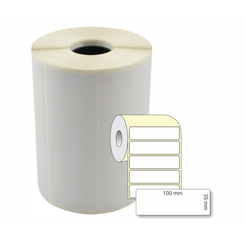 Etiqueta Adesiva em Papel Térmico, 100 x 35 mm x 1 coluna, para Impressoras Térmicas Diretas