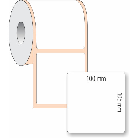 Etiqueta Adesiva BOPP Branco, 100 x 105 mm x 1 coluna, para Impressoras Térmicas