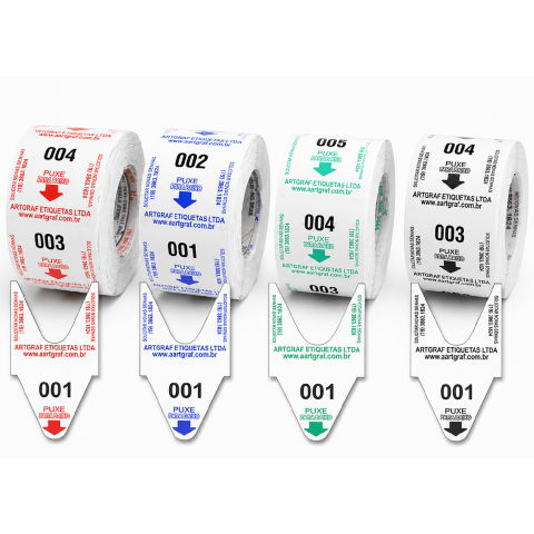 Senhas Numeradas, 3 dígitos, papel 70 g