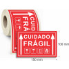 Etiqueta Adesiva Cuidado Frágil 100 x 150 mm - 1