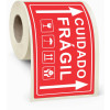 Etiqueta Adesiva Cuidado Frágil 100 x 150 mm - 2