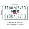 Etiqueta Adesiva, MX 2816, 28 x 16 mm para Etiquetadoras, com Opções Personalizadas - 1