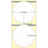 Etiqueta Adesiva em Papel Térmico Redonda, 34 mm x 1 coluna, para Impressoras Térmicas Diretas - 3