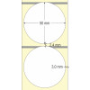 Etiqueta Adesiva em Papel Térmico Redonda, 50 mm x 1 coluna, para Impressoras Térmicas Diretas - 2