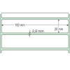 Etiqueta Adesiva Couchê, 100 x 20 mm x 1 coluna, para Impressoras Térmicas - 3
